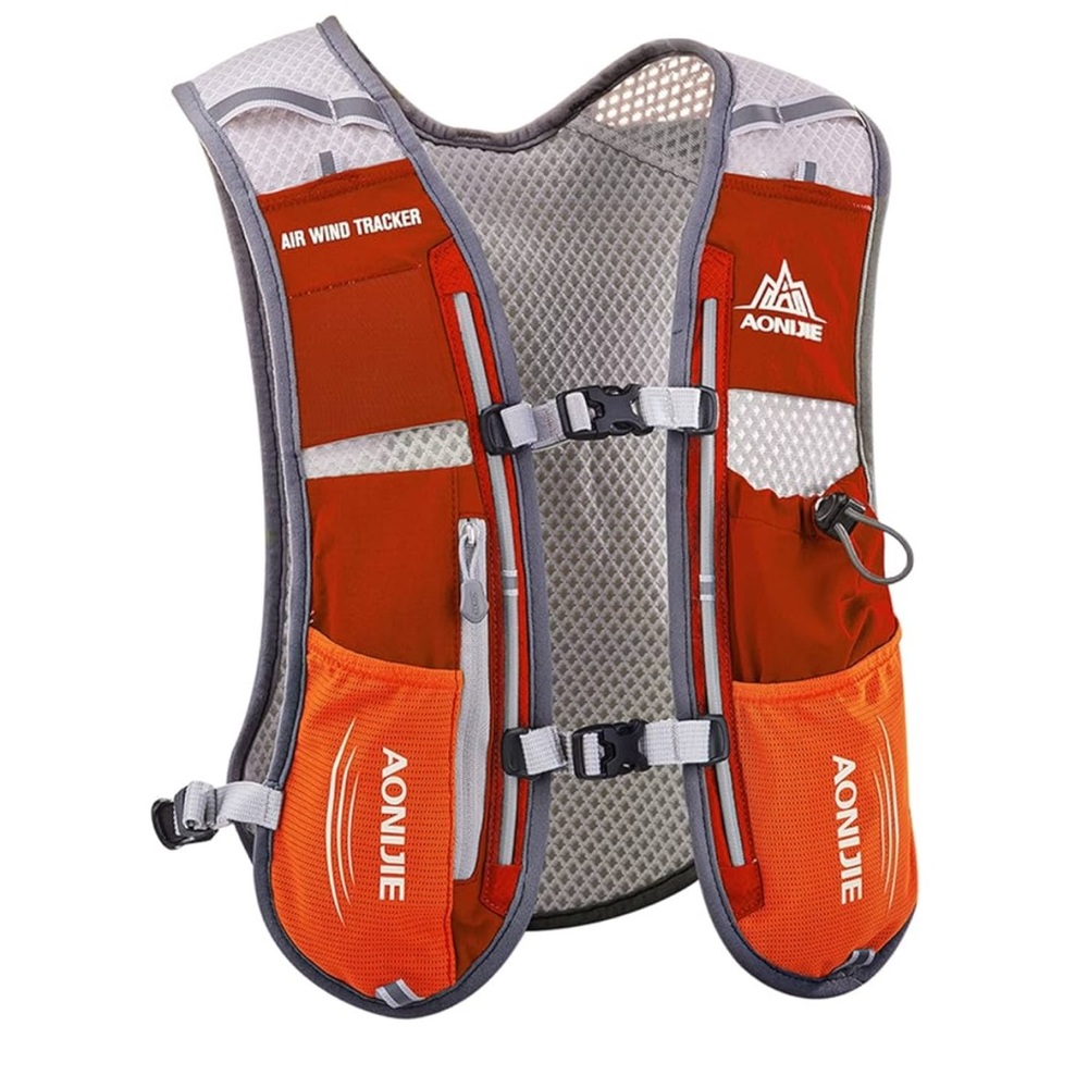 Aonijie Men's Orange Running Hydration Vest